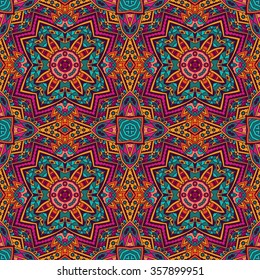 Abstract geometric mosaic vintage ethnic seamless pattern ornamental 