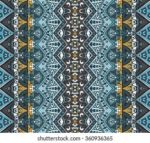Abstract geometric mosaic vintage ethnic seamless pattern ornamental 
