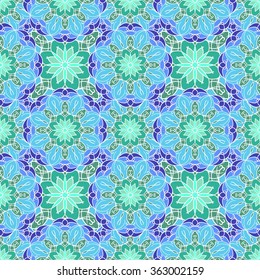 Abstract geometric mosaic vintage ethnic seamless pattern ornamental