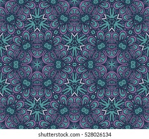 Abstract geometric mosaic vintage ethnic seamless pattern ornamental