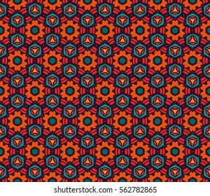 Abstract geometric mosaic vintage ethnic seamless pattern ornamental