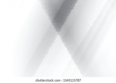 Abstract geometric with mosaic white and gray color background. Vector, illustration.