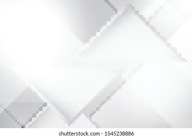 Abstract geometric with mosaic white and gray color background. Vector, illustration.