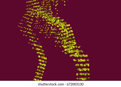 Abstract geometric motion, particle or random pattern, colorful & artistic for graphic design, catalog, textile or texture printing & background. Vector illustration graphic.