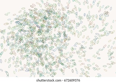 Abstract geometric motion, particle or random pattern, colorful & artistic for graphic design, catalog, textile or texture printing & background. Vector illustration graphic.