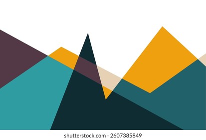 Abstract Geometric Mountain Background. Mountain Art Design