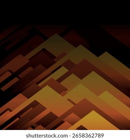 Abstract Geometric Mountain Design: A captivating abstract illustration featuring geometric shapes and gradients to evoke the majesty of mountains. with shades of brown and yellow.