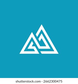 Plantilla de Vector geométrica Abstractas del diseño del logotipo de la montaña