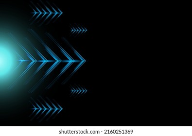 Resumen del diseño decorativo del fondo oscuro de la flecha de movimiento geométrica