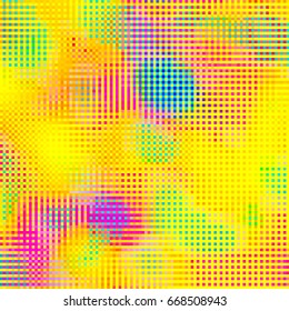 Abstract geometric multicolor checkered background. Mosaic tiles of  geometric pattern. Stylish check-art design template for cover, print, banner, card, label. Vector mosaic frame background.