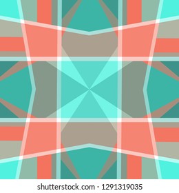 Abstract geometric multicolor futuristic background. Kaleidoscope pattern. Vector illustration