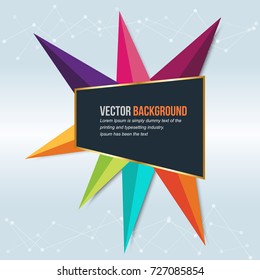 Abstract Geometric Multicolor Textured Background Vector Design Template Layout