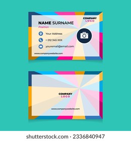 Abstract Geometric Name Card Design for Business or Company