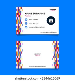 Abstract Geometric Name Card Design for Business or Company