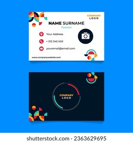 Abstract Geometric Name Card Design for Business or Company