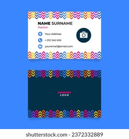 Abstract Geometric Name Card Design for Business or Company