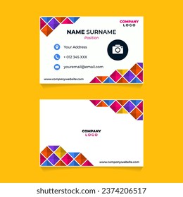 Abstract Geometric Name Card Design for Business or Company