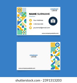Abstract Geometric Name Card Design for Business or Company