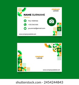 Abstract Geometric Name Card Design for Business or Company