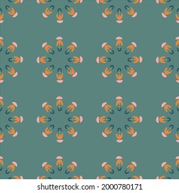 Resumen de formas geométricas, naturales en un estilo minimalista escandinavo. Patrón moderno sin fisuras con elementos geológicos para la impresión de arte minimalista, textiles, decoración de papel pintado boho. Ilustración del vector