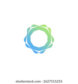 abstract geometric nature shape organic technology logo