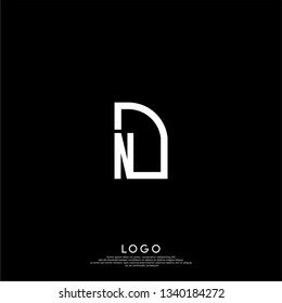 abstract geometric ND logo letter design concept
