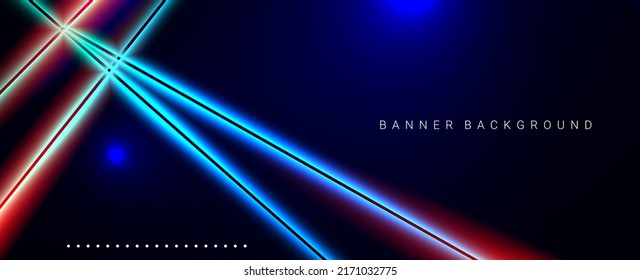 Abstract geometric neon lights moving pattern design night background 