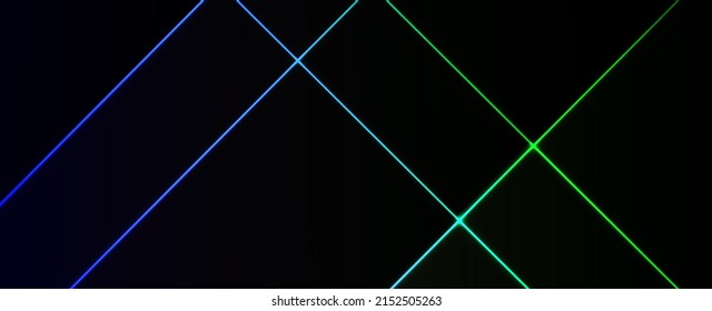 Abstract geometric neon lines dark illustration banner pattern background vector