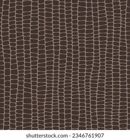 Abstract geometric net with rectangular rounded holes. Irregular metallic mesh. Modern design  Seamless repeating pattern. Vector illustration for fabric, textile, wallpaper, wrapping, and print.