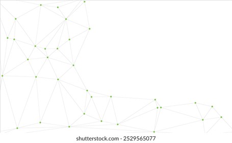 Fundo de rede geométrica abstrata com pontos e linhas pretas interconectados, estrutura de malha poligonal minimalista para conceitos de tecnologia e conectividade