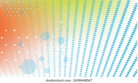 Patrón de red geométrica Abstractas con nodos brillantes futuristas