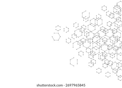 Abstract geometric network technology and innovation pattern with interconnected nodes and lines
