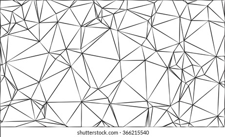 Abstract Geometric Network: A Web of Interconnected Triangles and Lines