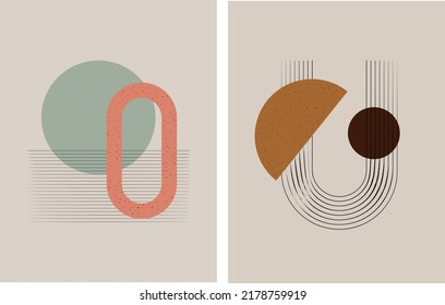 Abstract geometric neutral modern illustration 