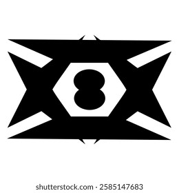 Abstract Geometric Octagon Design. Illustration and vector logo.