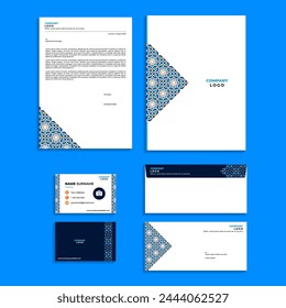 Abstract Geometric Office Stationery Equipment Set Design