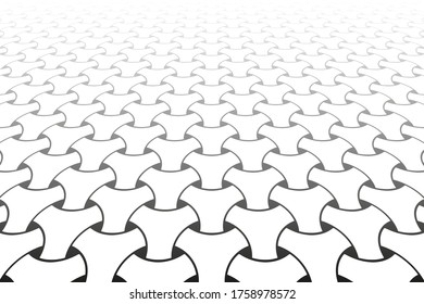 Abstract geometric op art pattern. Diminishing perspective view. Vector illustration.
