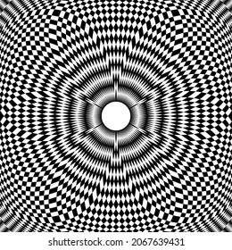 Abstract geometric op art pattern. Vector illustration.