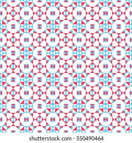 Abstract geometric op three color pattern