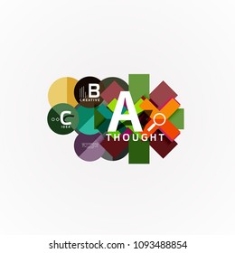 Abstract geometric option infographic banners, a b c steps process. Vector illustration