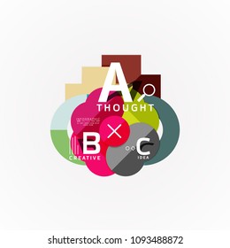 Abstrakte geometrische Option Infografikbanner, ein b c Schrittprozess. Vektorgrafik