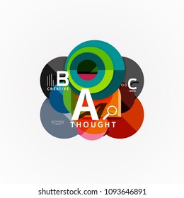 Abstract geometric option infographic banners, a b c steps process. Vector illustration