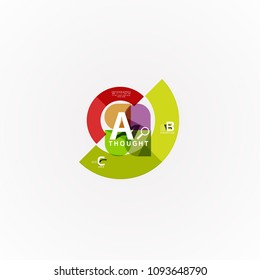 Abstract geometric option infographic banners, a b c steps process. Vector illustration