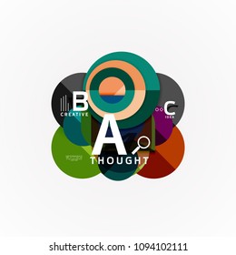 Abstract geometric option infographic banners, a b c steps process. Vector illustration