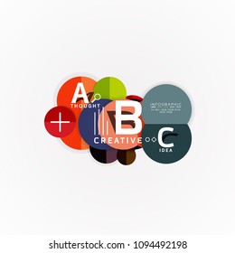 Abstract geometric option infographic banners, a b c steps process. Vector illustration