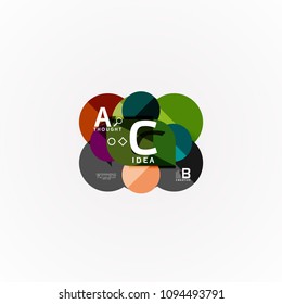 Abstract geometric option infographic banners, a b c steps process. Vector illustration