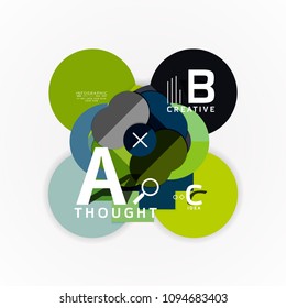 Resumen de las opciones geométricas de los banners infográficos, un proceso de pasos b c. Ilustración del vector