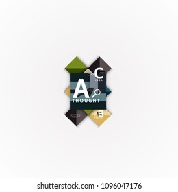 Abstract geometric option infographic banners, a b c steps process. Vector illustration