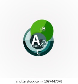 Abstract geometric option infographic banners, a b c steps process. Vector illustration
