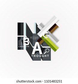 Abstract geometric option infographic banners, a b c steps process. Vector illustration